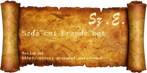 Szücsi Erzsébet névjegykártya