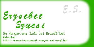 erzsebet szucsi business card